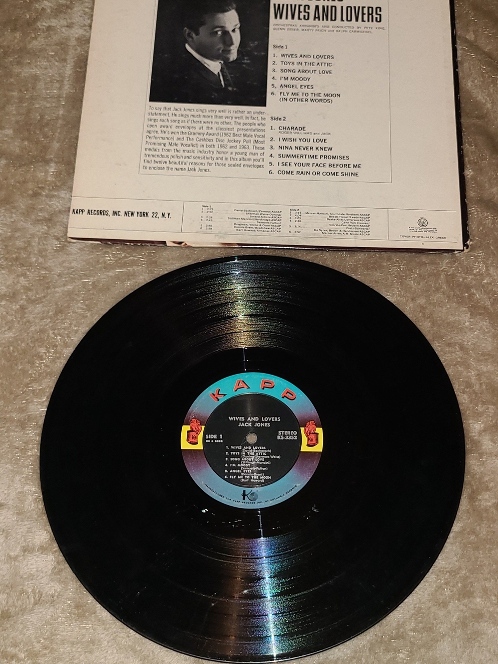 Wives and Lovers, Jack Jones, Vinyl Record LP - Picture 3 of 3